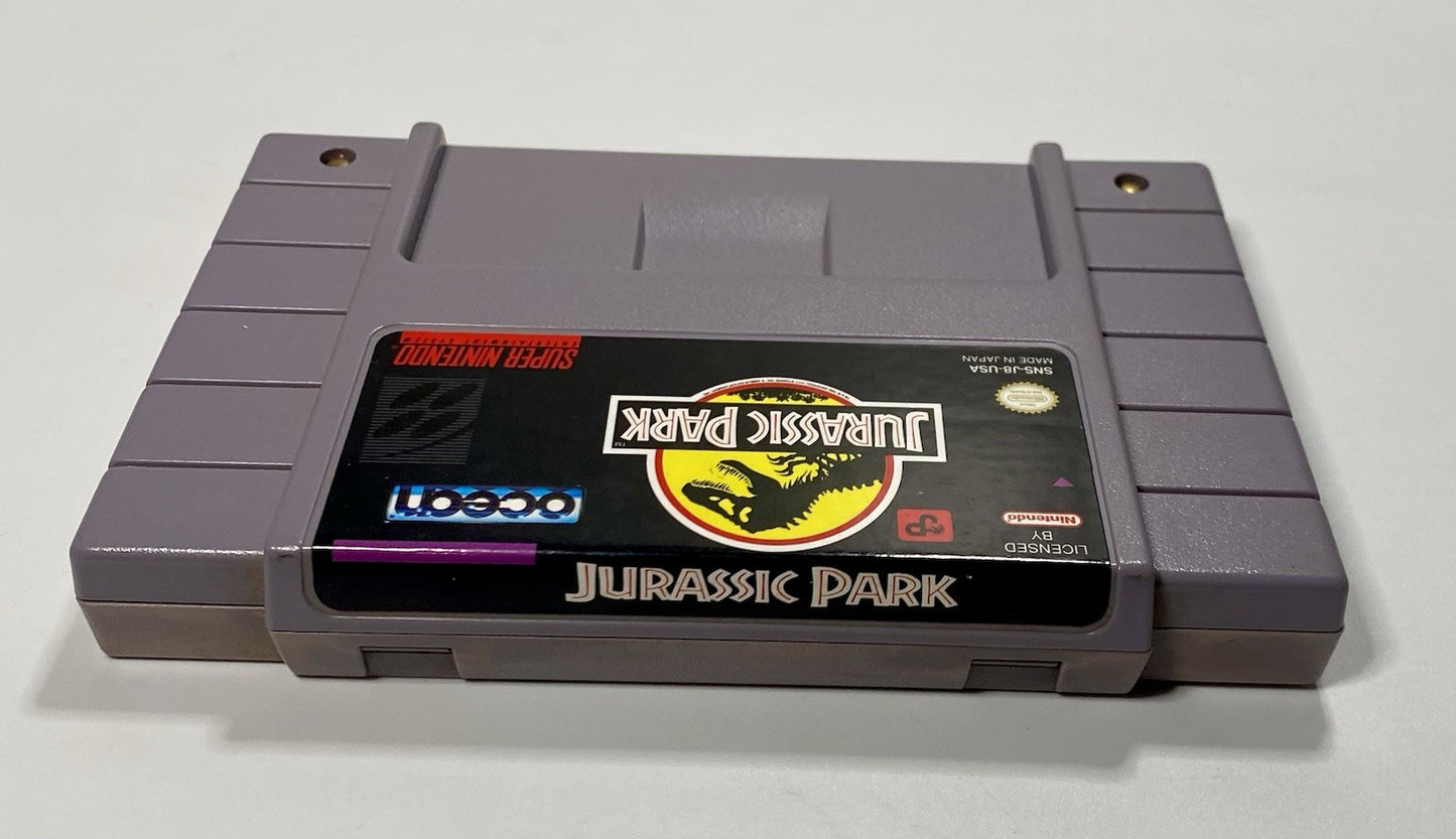 Jurassic Park (Super Nintendo Entertainment System SNES, 1993) TESTED & Works!