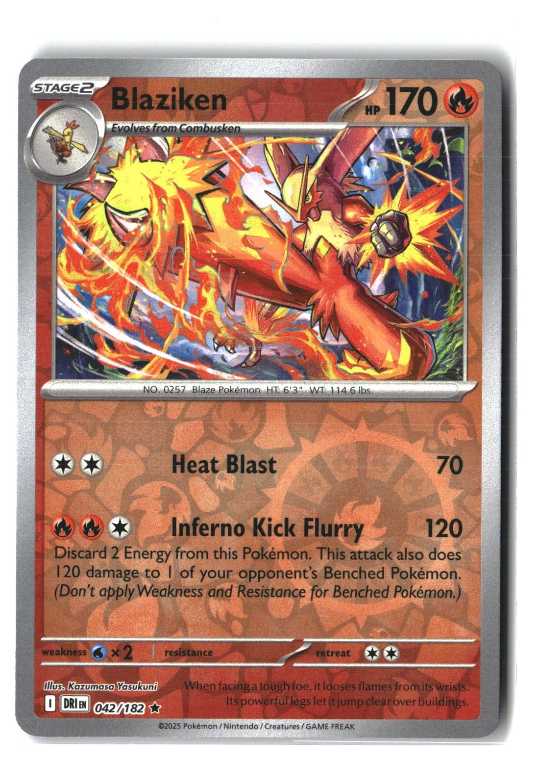 Blaziken Reverse Holofoil NM (Destined Rivals 042/182)