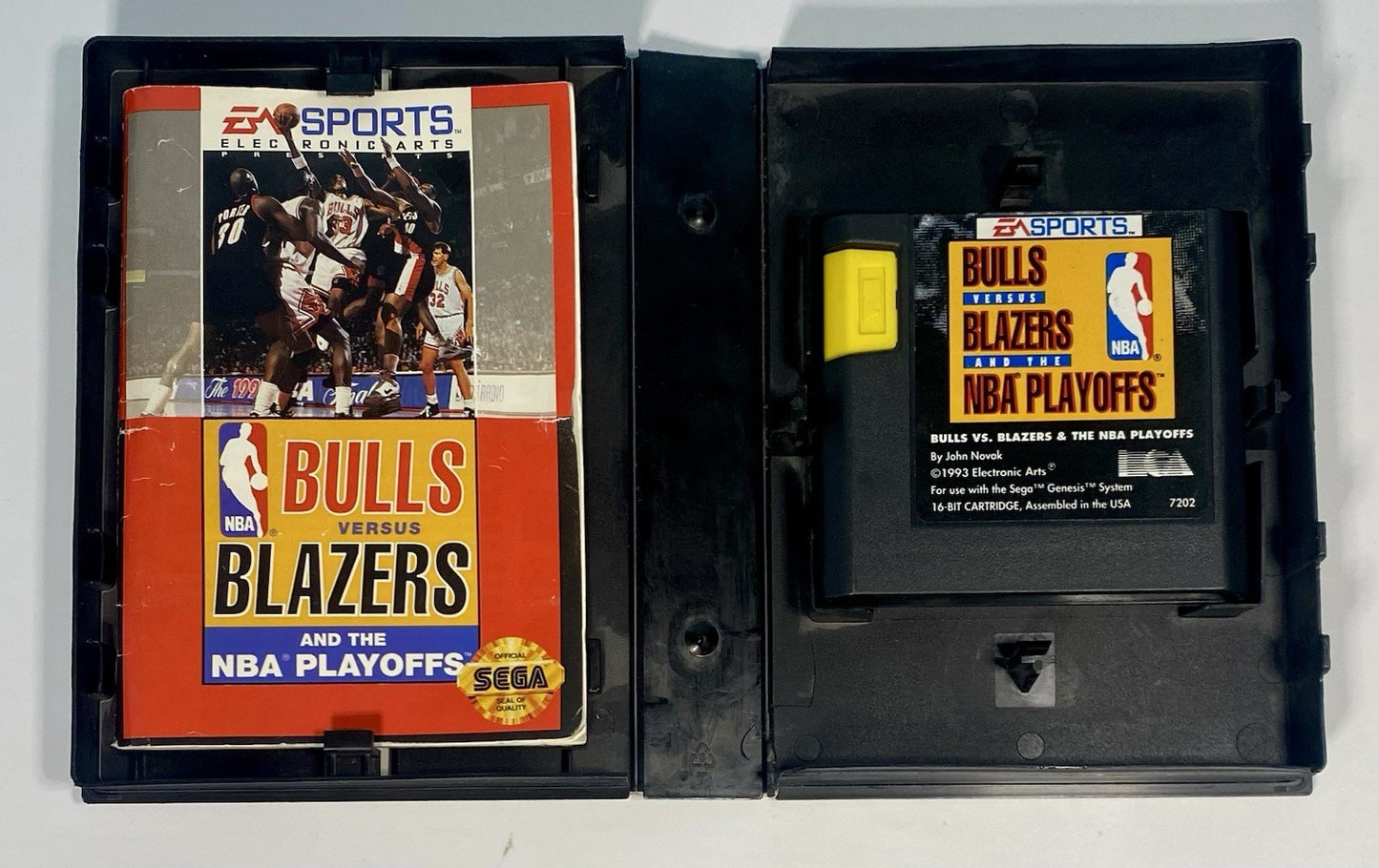 Bulls vs. Blazers and the NBA Playoffs Sega Genesis 1993 CIB W/ Case & Manual