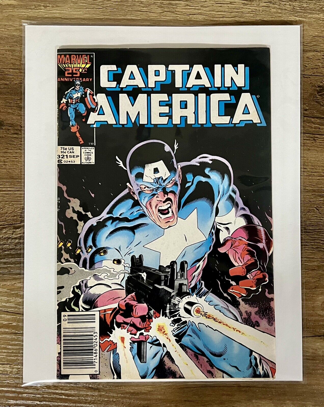 Captain America #321 Newsstand Edition ~ 1986 Marvel Comics