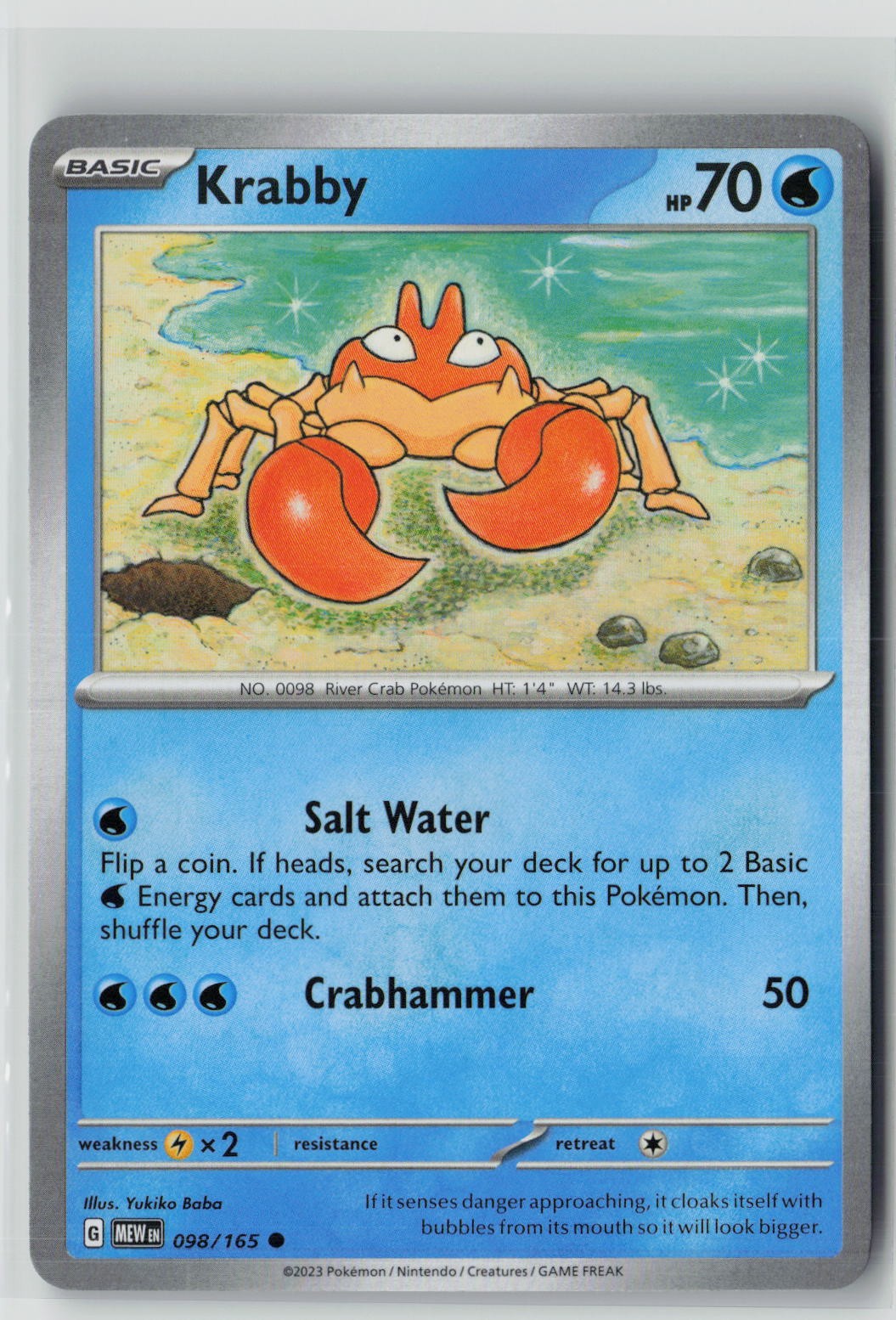 Krabby (SV: Scarlet & Violet 151 098/165) NM