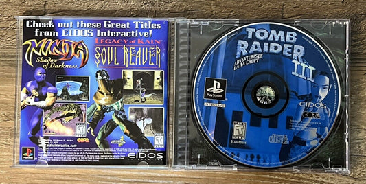 Tomb Raider 3 III: Adventures of Lara Croft (PlayStation 1) Black Label CIB