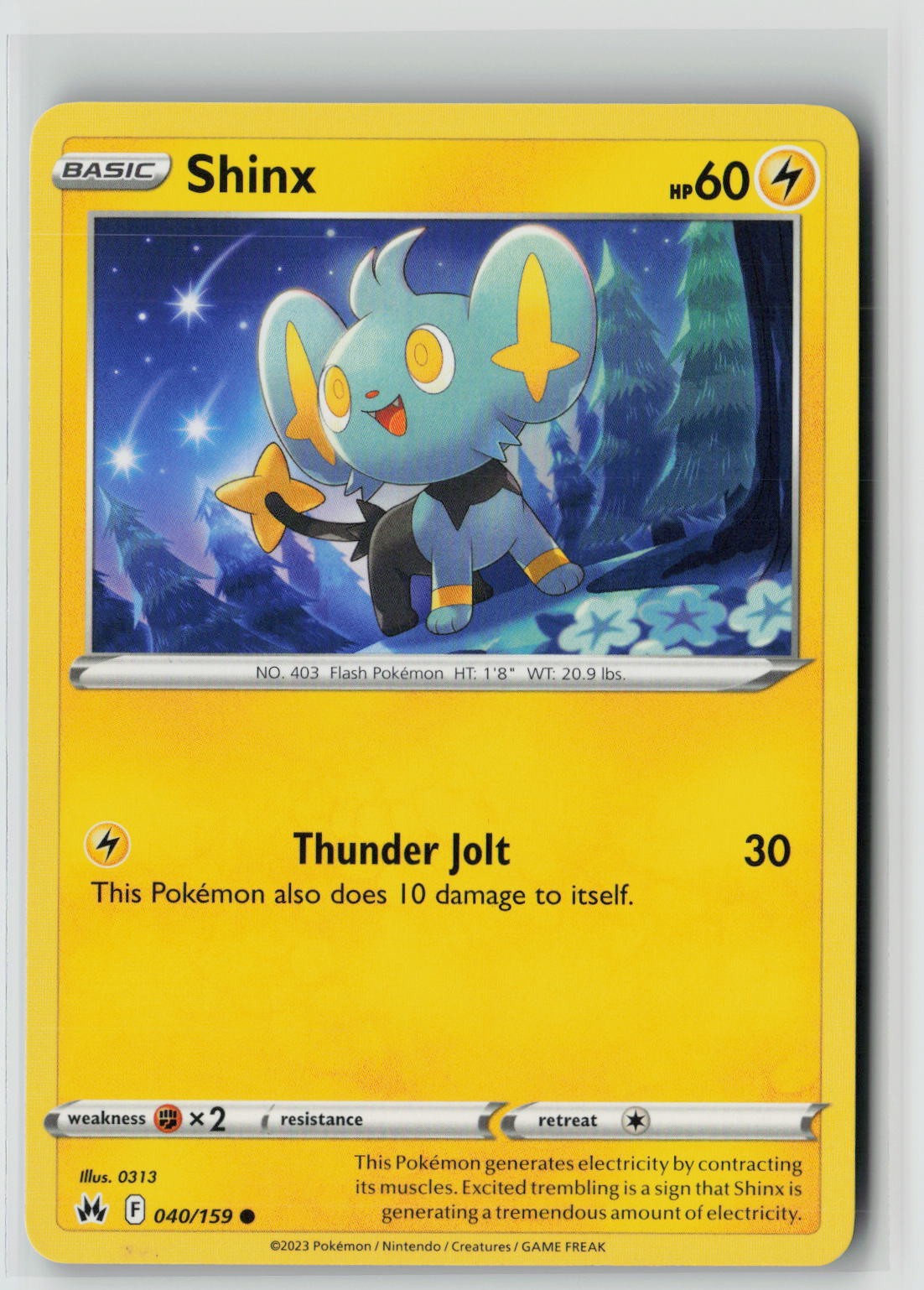 Shinx (40) (SWSH: Crown Zenith 040/159) NM