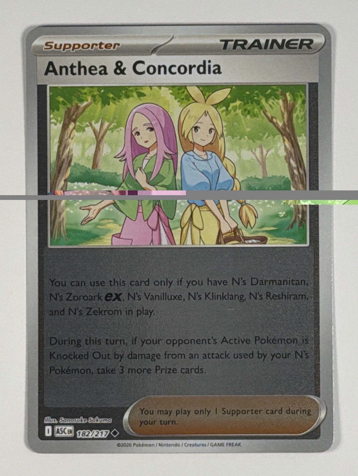 Anthea & Concordia 182/217 Uncommon Ascended Heroes Pokemon Reverse Holo NM