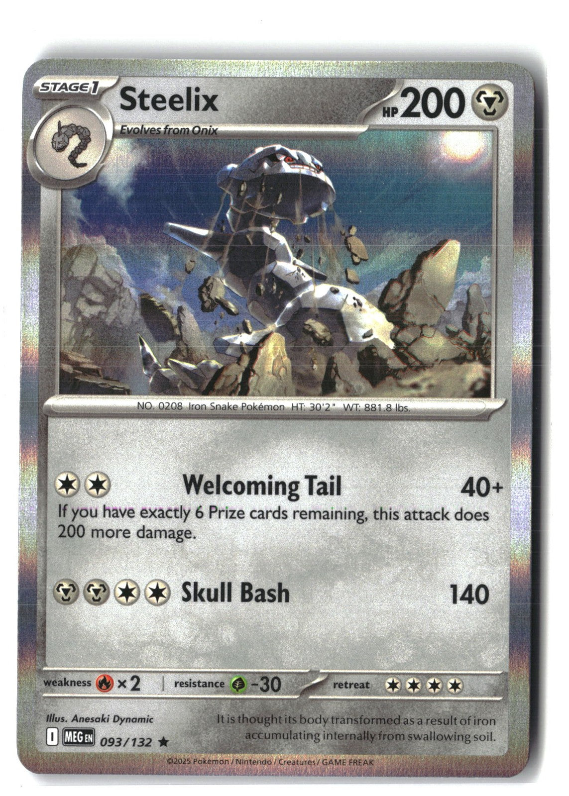 Steelix Holofoil NM (Mega Evolution 093/132)