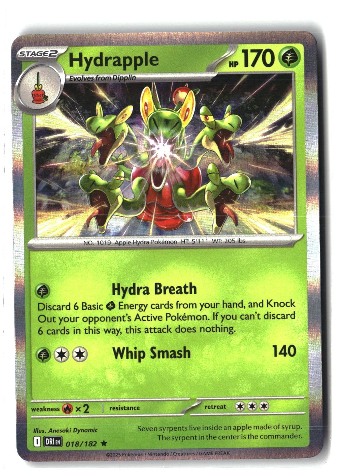 Hydrapple Holofoil NM (Destined Rivals 018/182)
