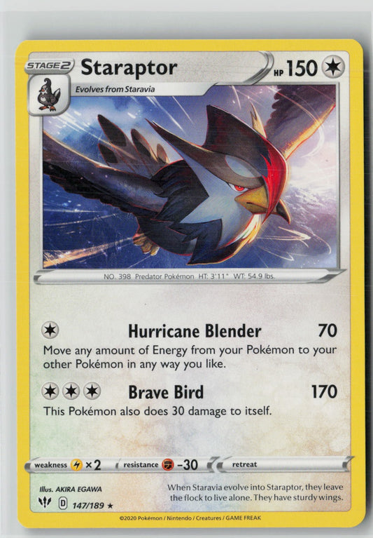 Staraptor (SWSH03: Darkness Ablaze 147/189) NM