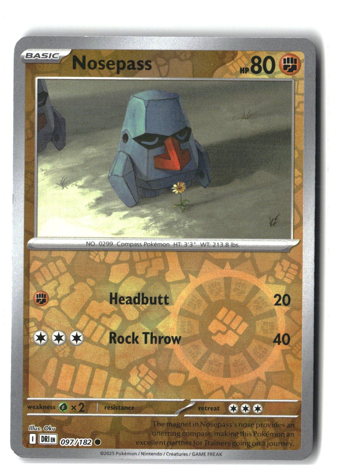 Nosepass Reverse Holofoil NM (Destined Rivals 097/182)
