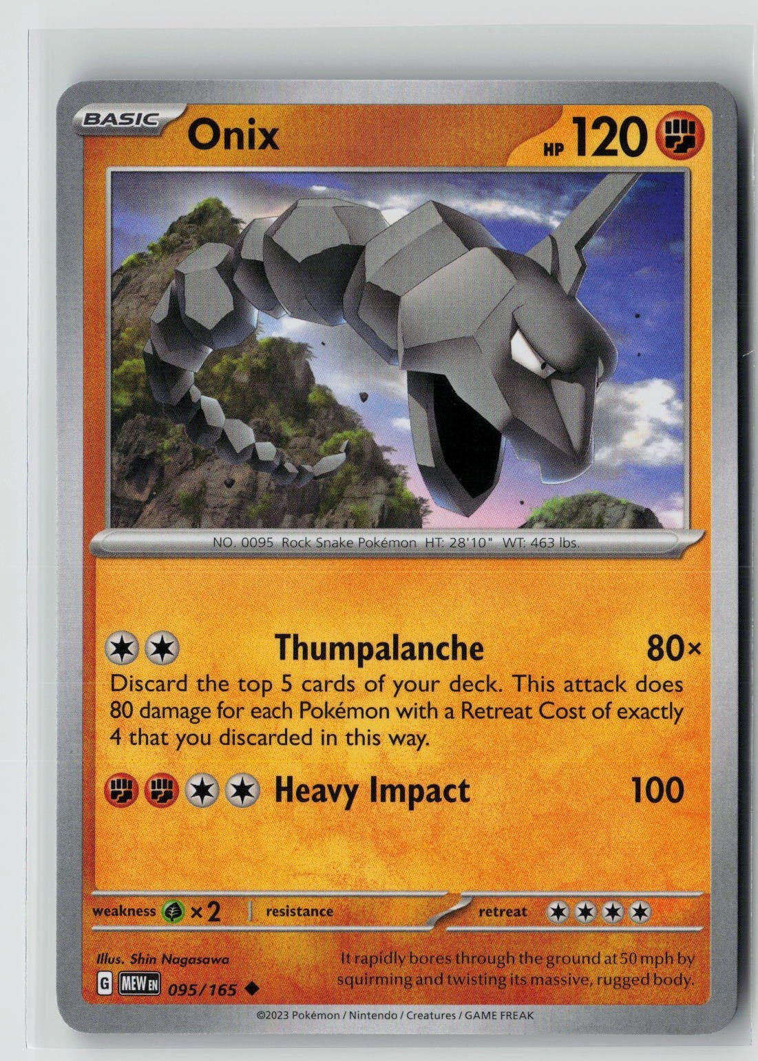 Onix (SV: Scarlet & Violet 151 095/165) NM