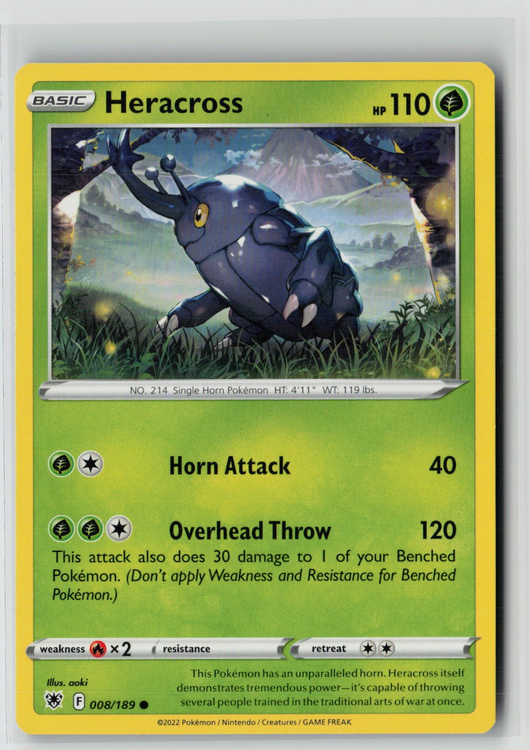 Heracross (SWSH10: Astral Radiance 008/189) NM