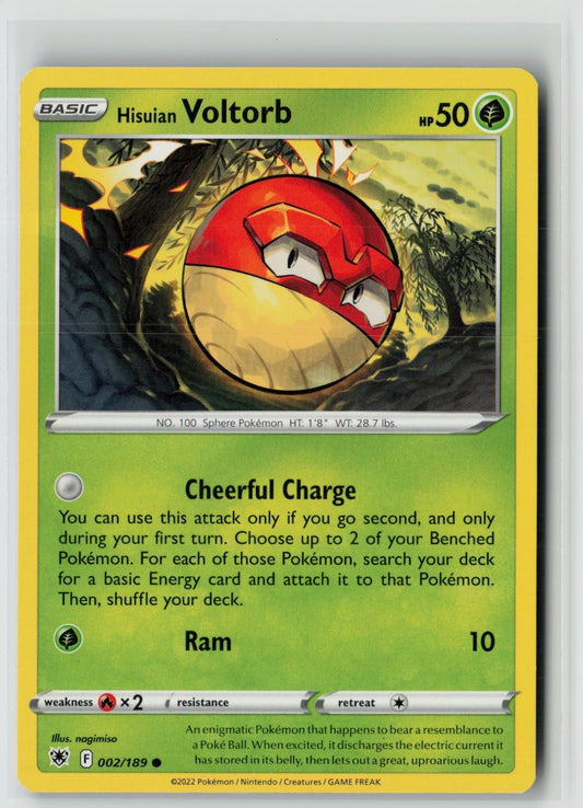 Hisuian Voltorb (SWSH10: Astral Radiance 002/189) NM