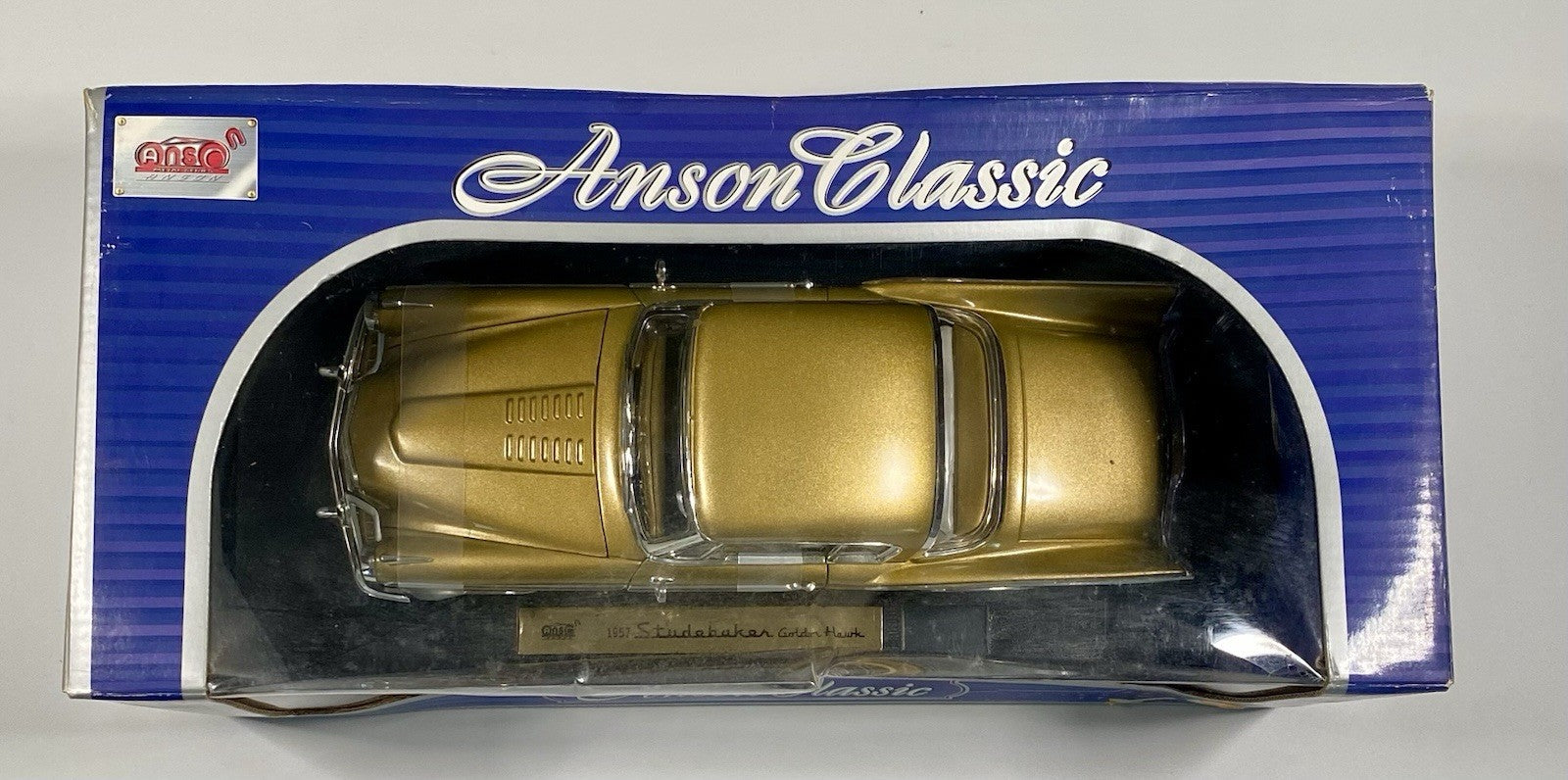 1957 Studebaker Golden Hawk (1:18) Gold/Ivory Diecast (SEALED), Anson Industries
