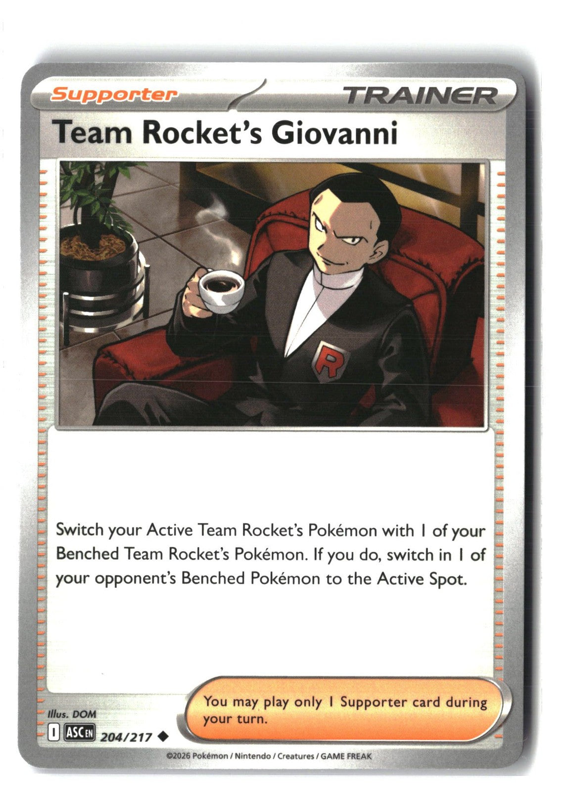 Team Rocket's Giovanni (ME: Ascended Heroes 204/217) NM