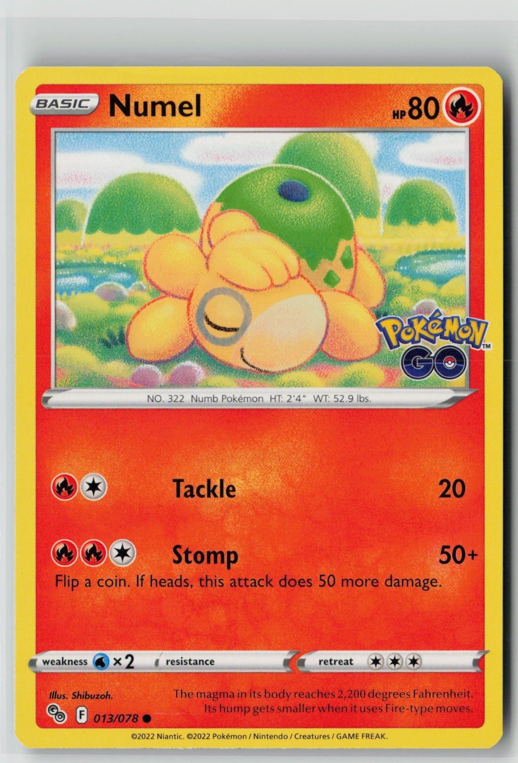 Numel (Pokemon GO 013/078) NM