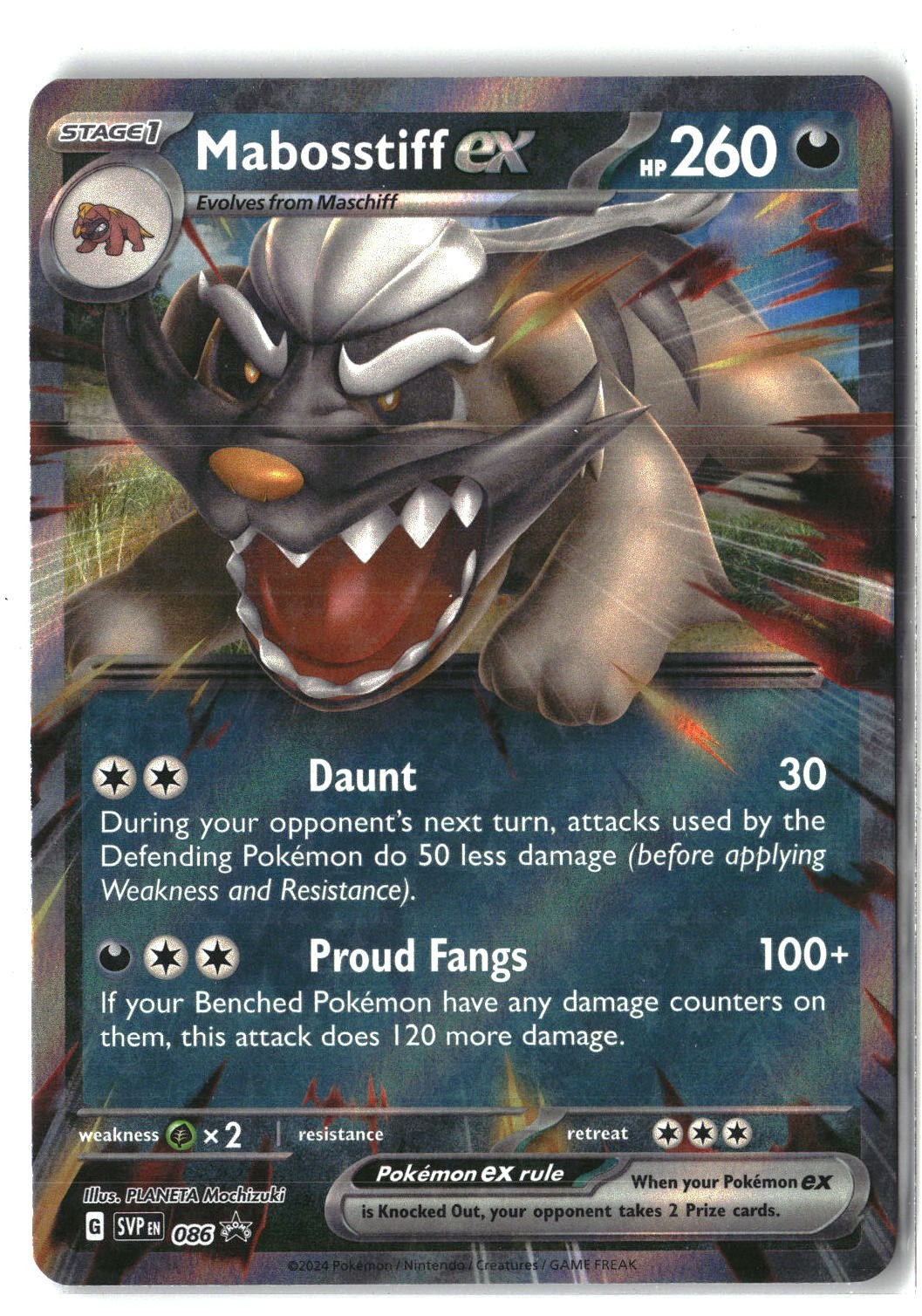 Mabosstiff ex Holofoil NM (SV: Scarlet & Violet Promo Cards 086)