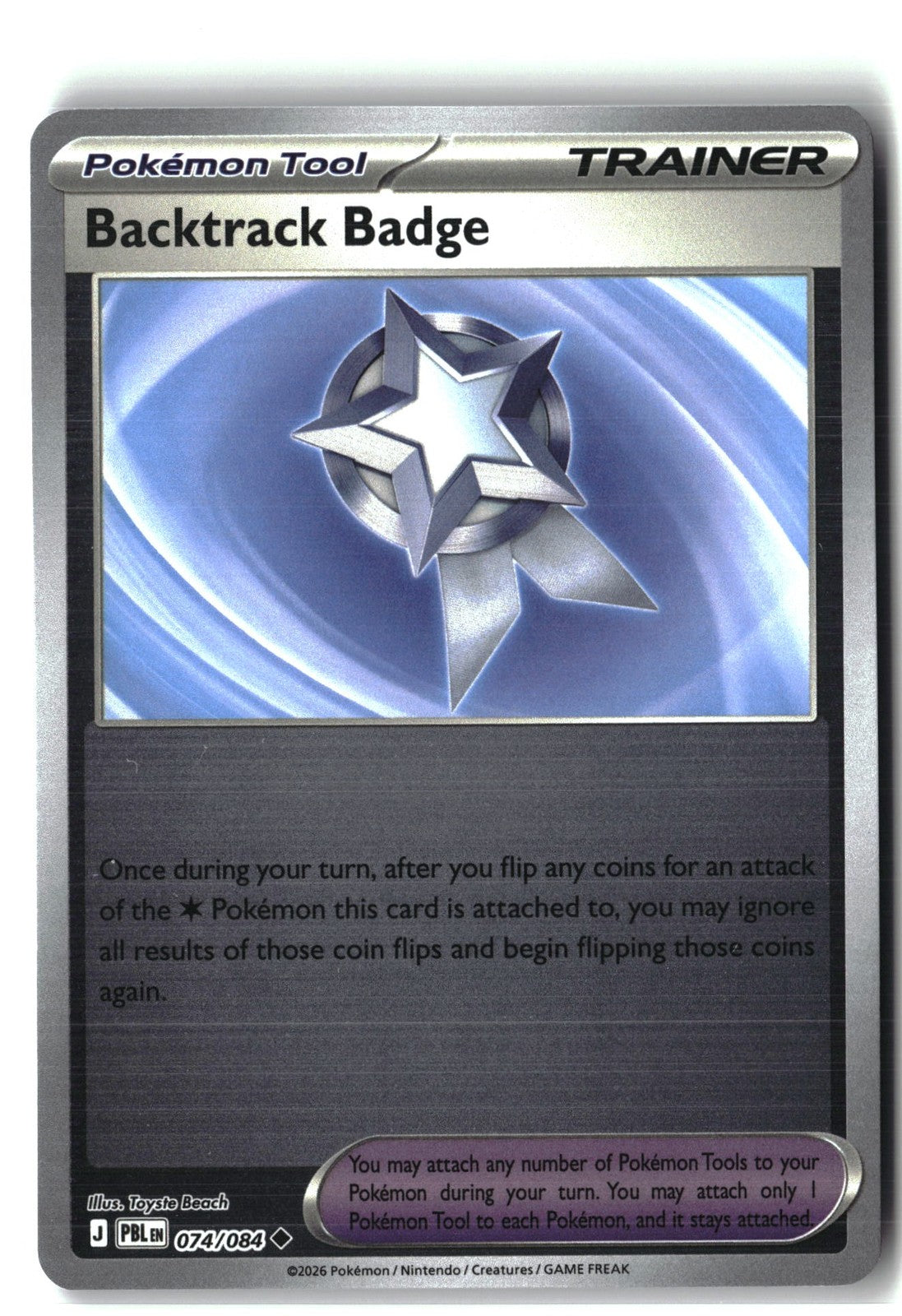 Backtrack Badge Reverse Holofoil NM (Pitch Black 074/084)