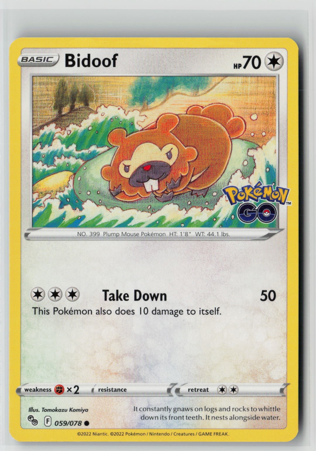 Bidoof (Pokemon GO 059/078) NM