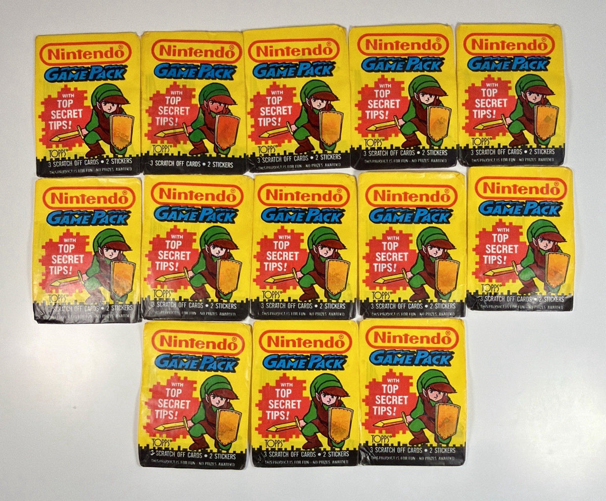 1989 Topps Nitendo Game Pack Wax pack Bundle Lot - WAX PACK CASING ONLY NO CARDS
