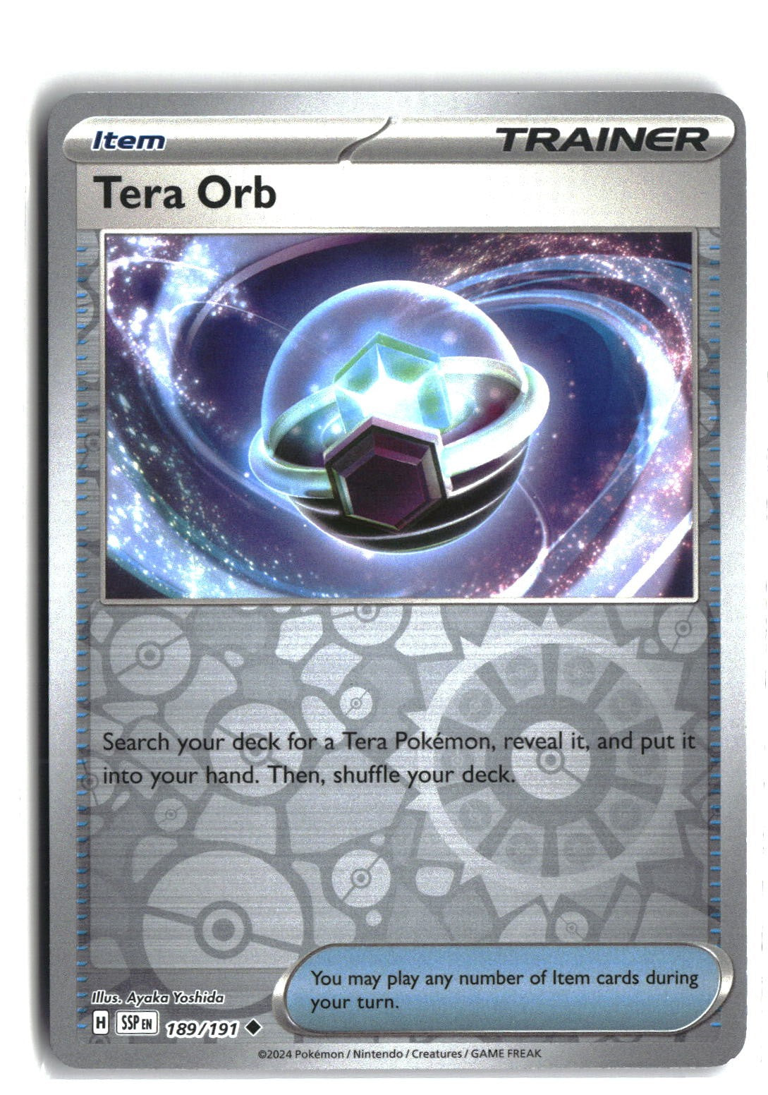 Tera Orb Reverse Holofoil NM (Surging Sparks 189/191)