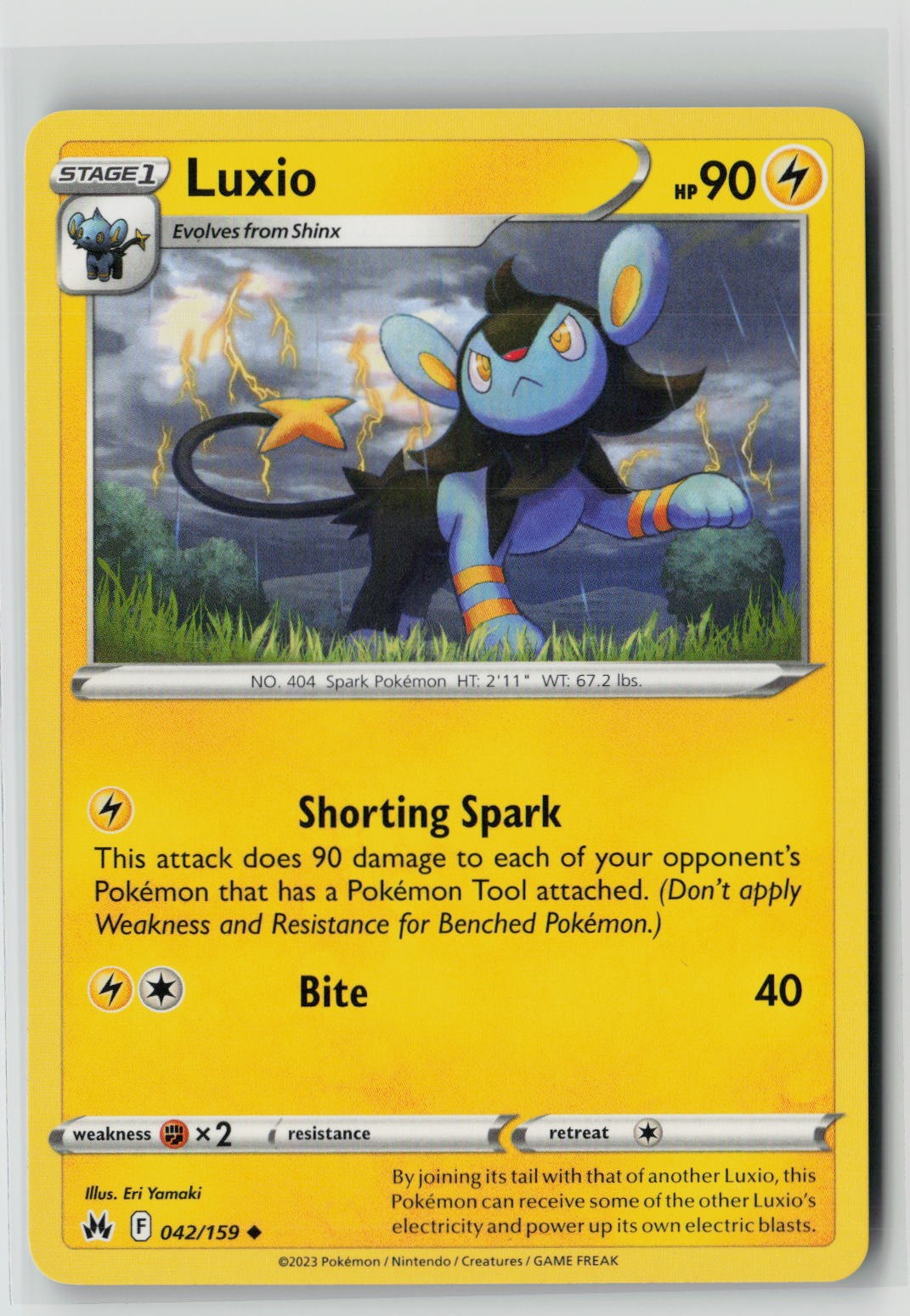Luxio (42) (SWSH: Crown Zenith 042/159) NM