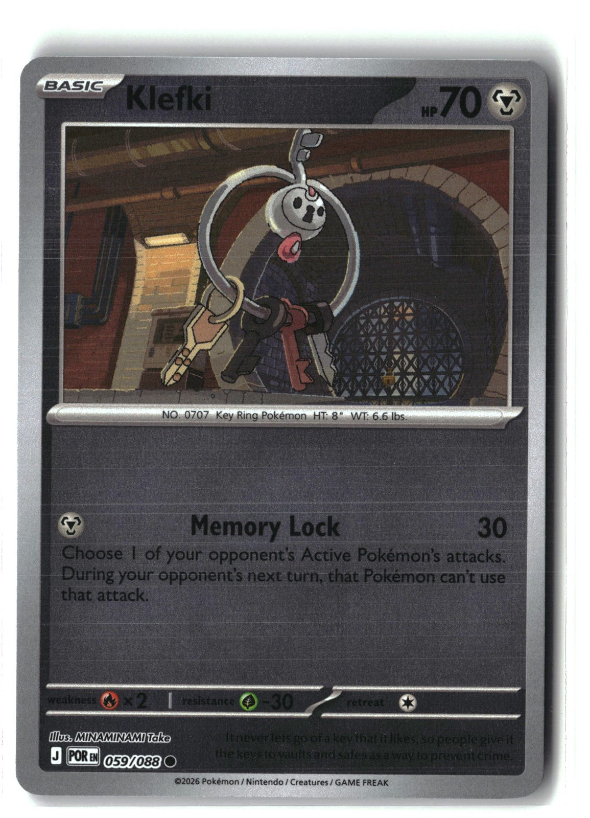 Klefki Reverse Holofoil NM (Perfect Order 059/088)