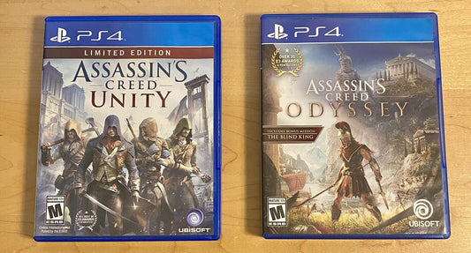 Assassin's Creed Odyssey & Assassin’s Creed Unity -PlayStation 4 PS4 2018 + 2014