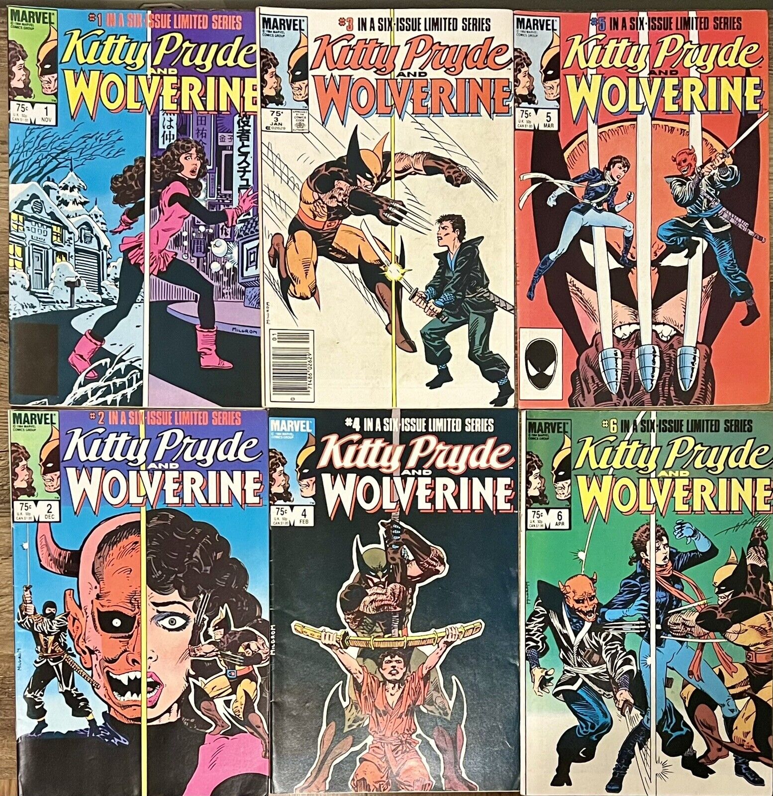 Kitty Pryde & Wolverine 1-6 Complete Limited  Series (Marvel 1984) High Quality!