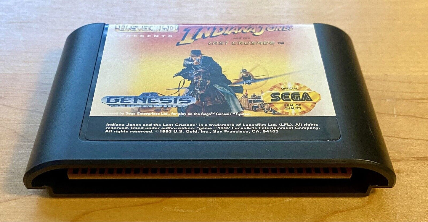 Indiana Jones and the Last Crusade (Sega Genesis, 1992) CIB W/ Manual & Reg Card