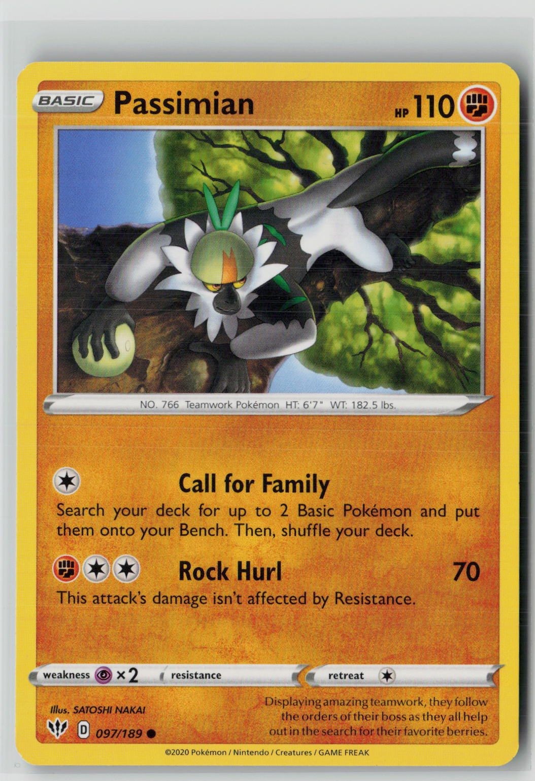 Passimian (SWSH03: Darkness Ablaze 097/189) NM
