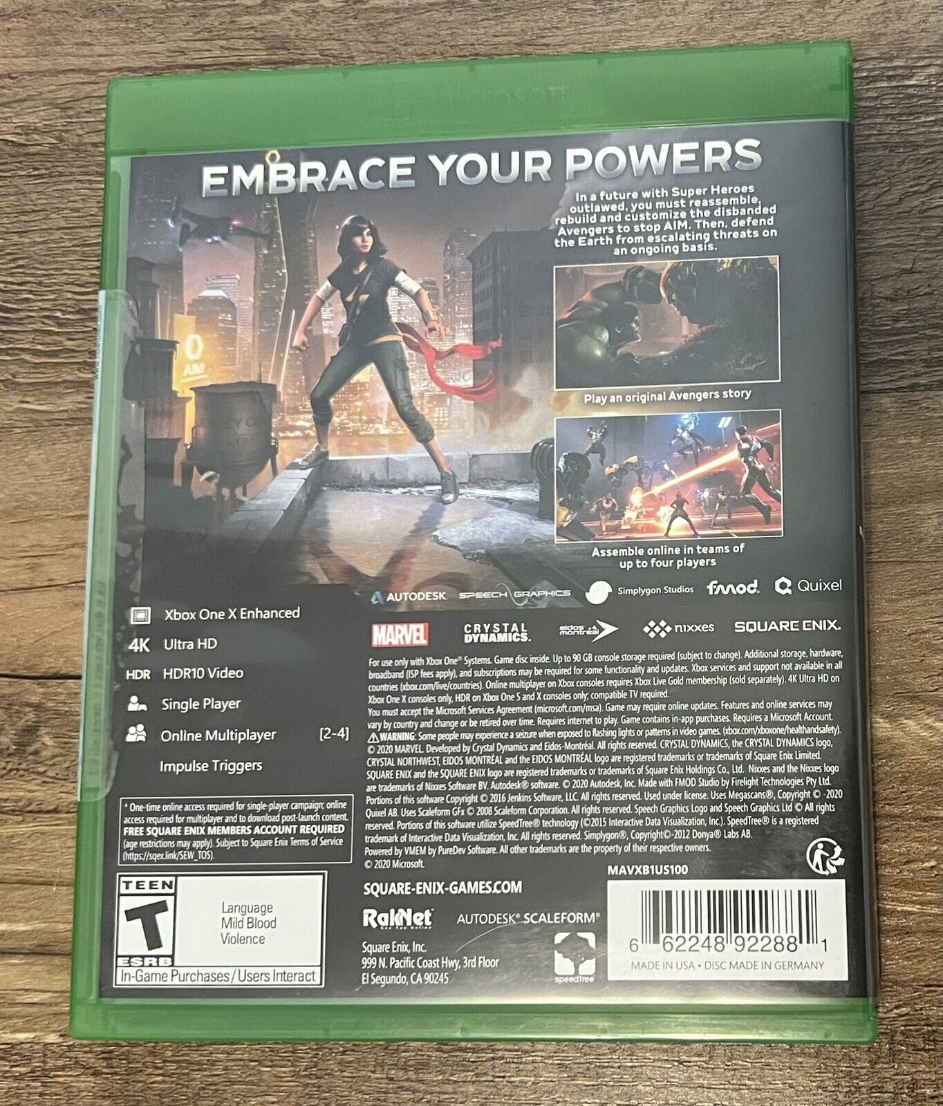 Marvel's Avengers (Microsoft Xbox One, 2020) New/Factory Sealed