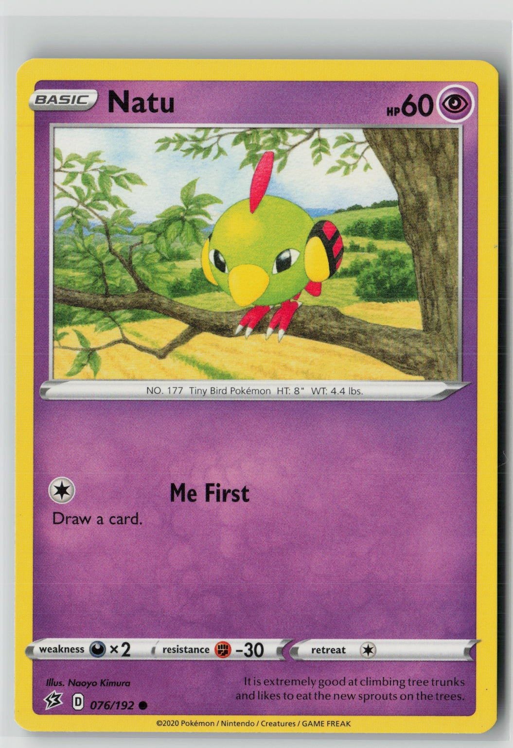 Natu (SWSH02: Rebel Clash 076/192) NM