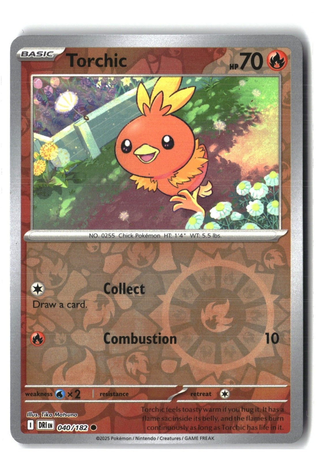 Torchic Reverse Holofoil NM (Destined Rivals 040/182)