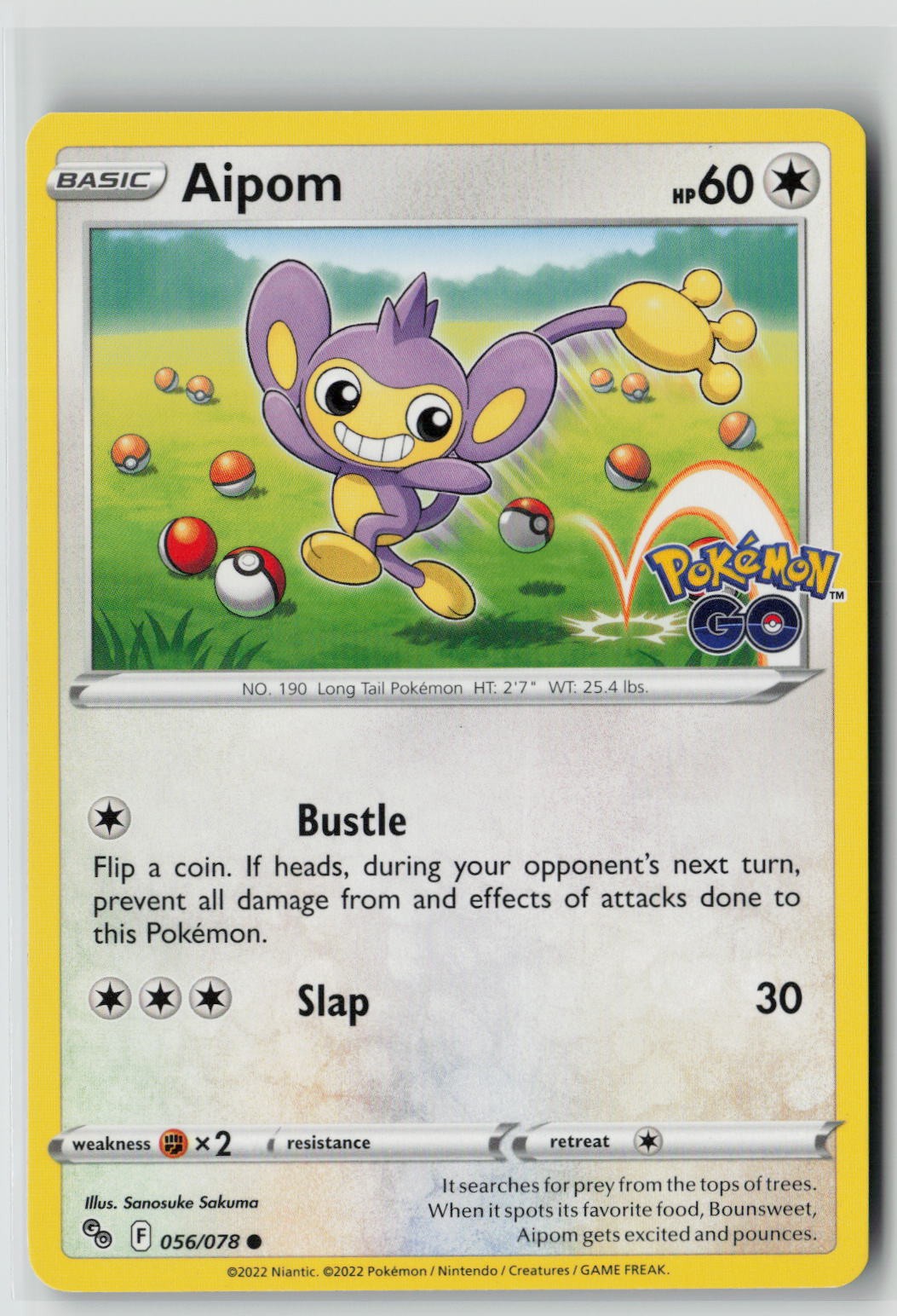 Aipom (Pokemon GO 056/078) NM