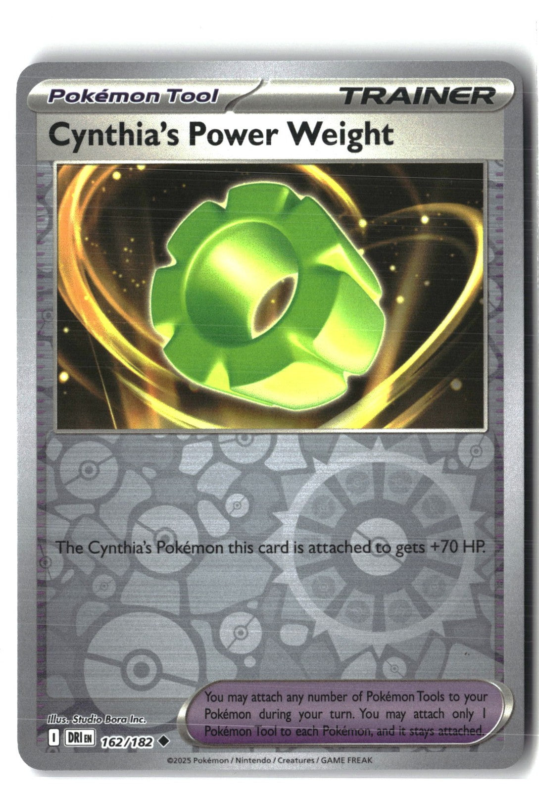 Cynthia's Power Weight Reverse Holofoil NM (Destined Rivals 162/182)