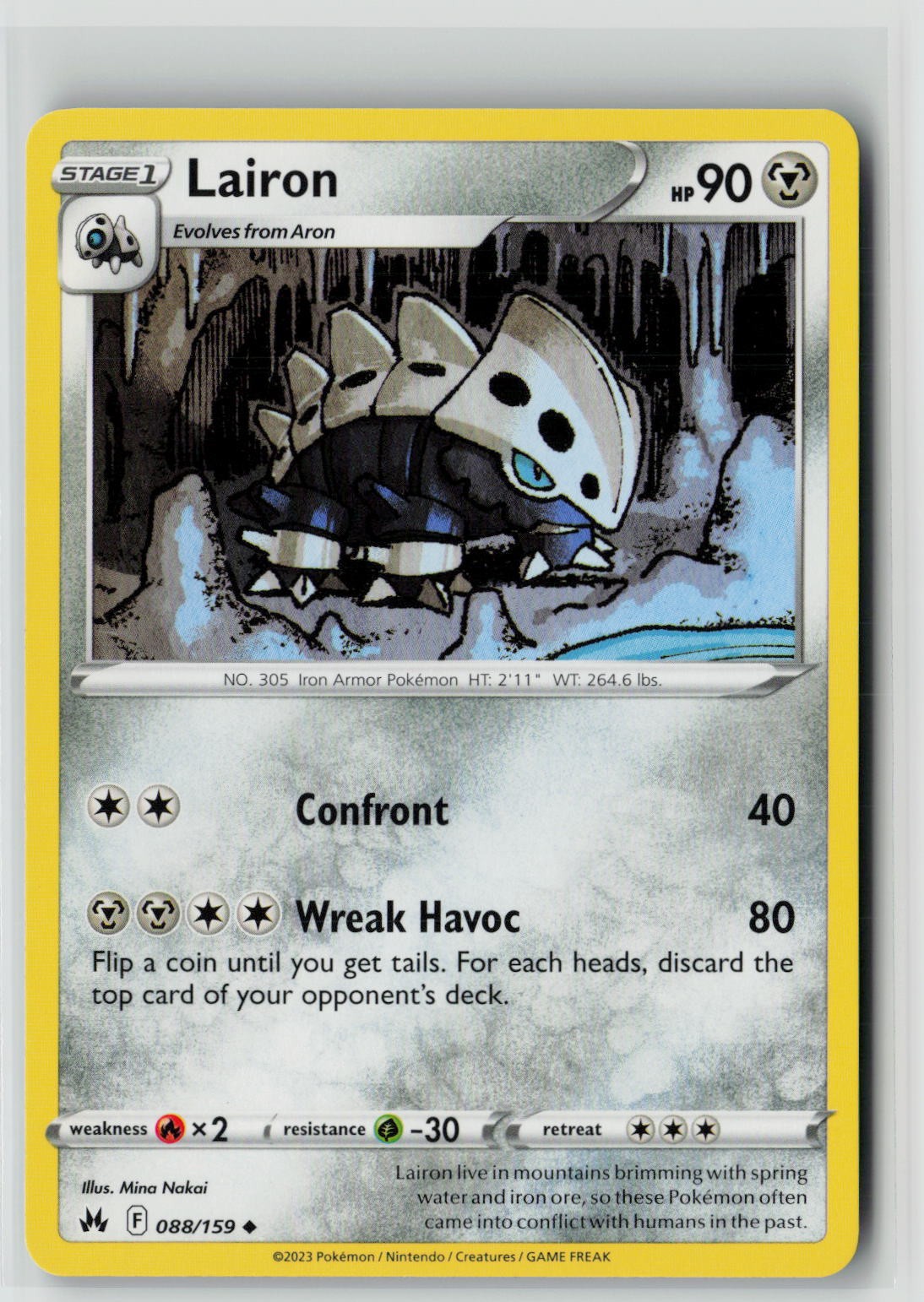 Lairon (SWSH: Crown Zenith 088/159) NM