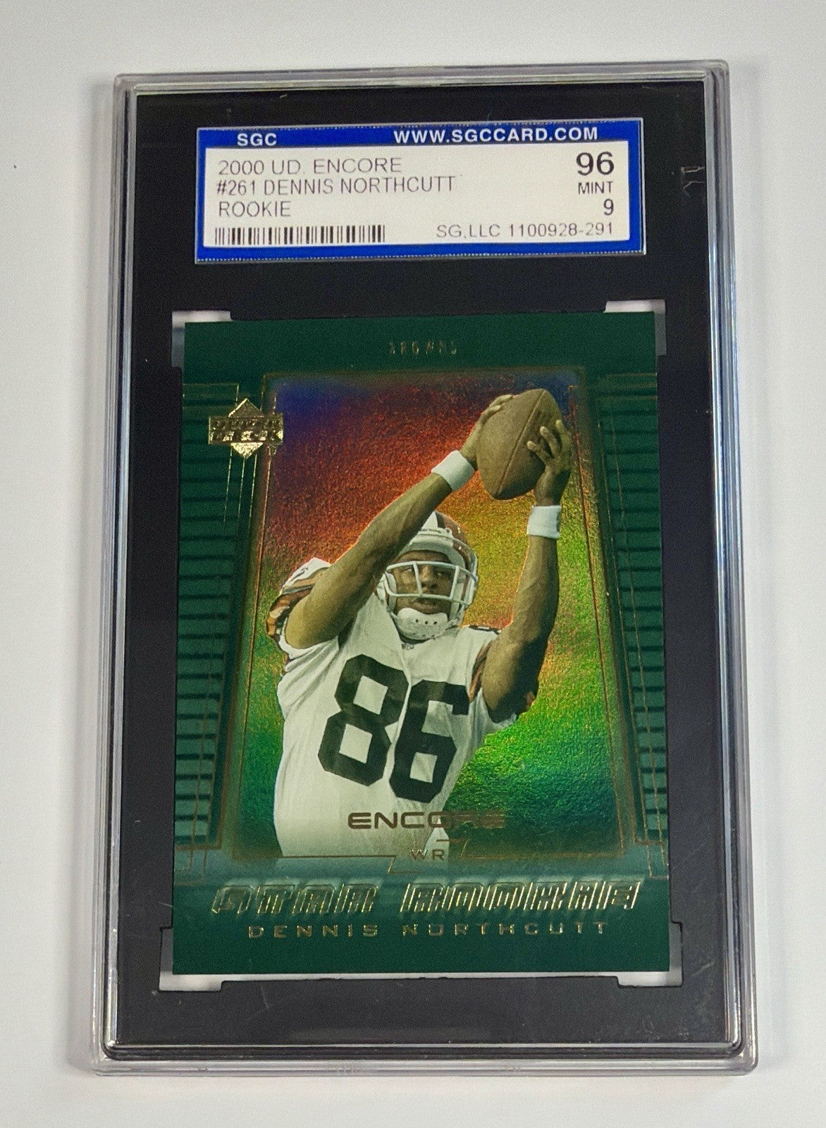 2000 Upper Deck Encore Dennis Northcutt #261 SGC 9 Mint Rookie Cleveland Browns