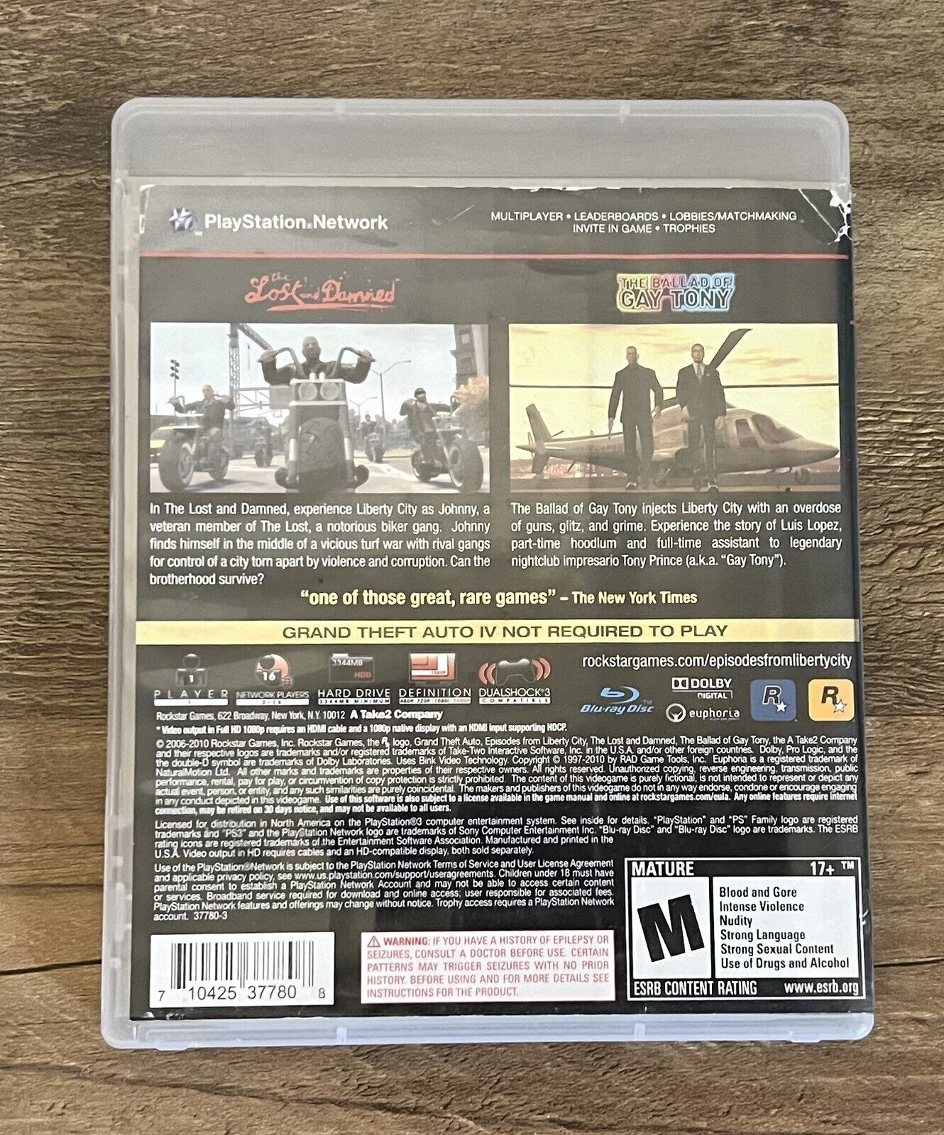 Grand Theft Auto: Episodes From Liberty City (Sony PlayStation 3, 2010) Tested!