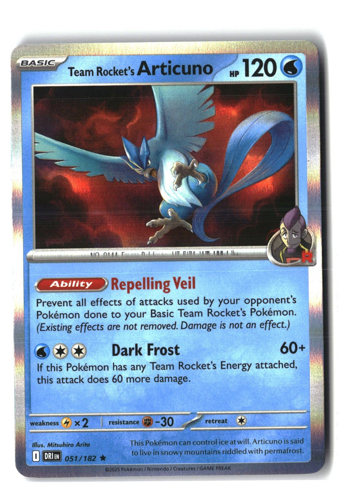 Team Rocket's Articuno Holofoil NM (Destined Rivals 051/182)