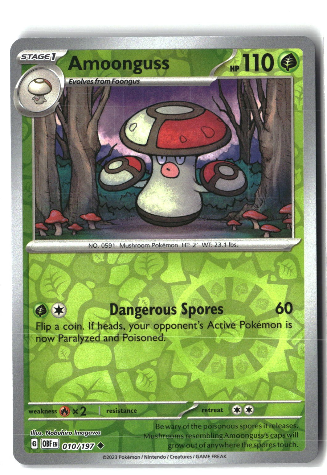 Amoonguss Reverse Holofoil NM (Obsidian Flames 010/197)