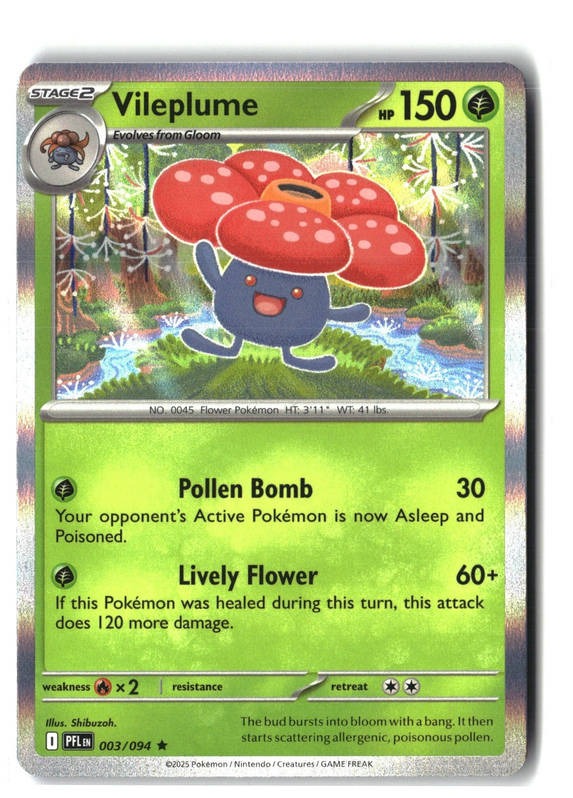 Vileplume Holofoil NM (Phantasmal Flames 003/094)