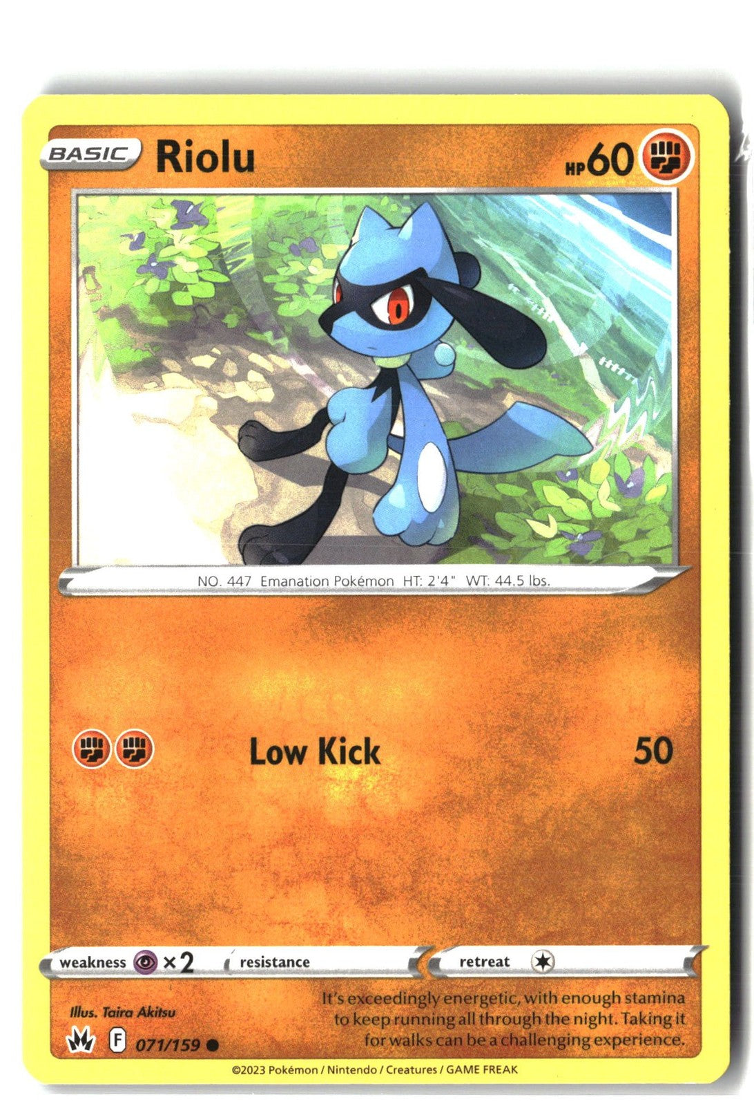 Riolu (SWSH: Crown Zenith 071/159) NM