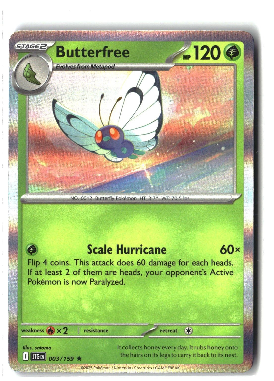 Butterfree Holofoil NM (Journey Together 003/159)