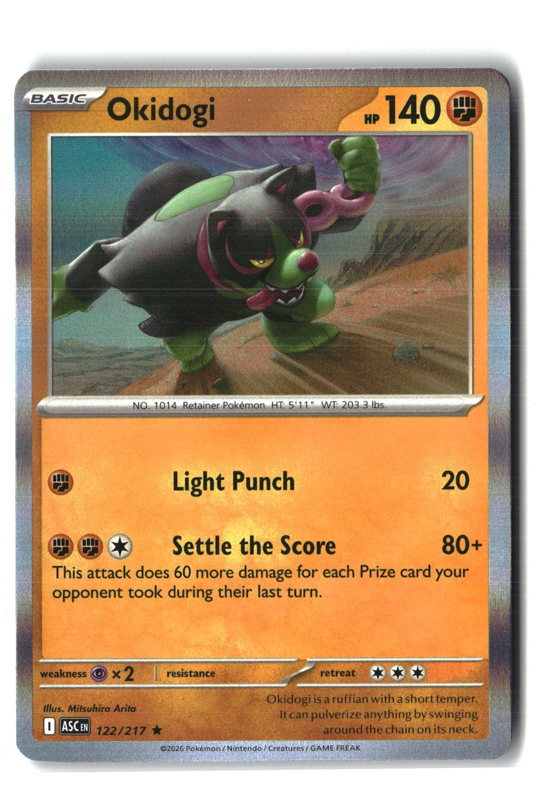 Okidogi Holofoil NM (ME: Ascended Heroes 122/217)