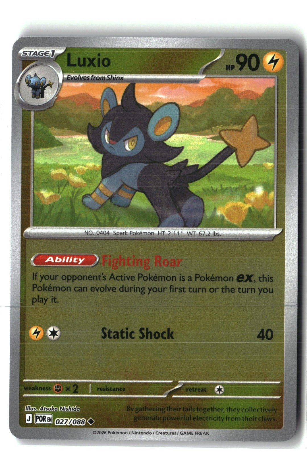 Luxio Reverse Holofoil NM (Perfect Order 027/088)