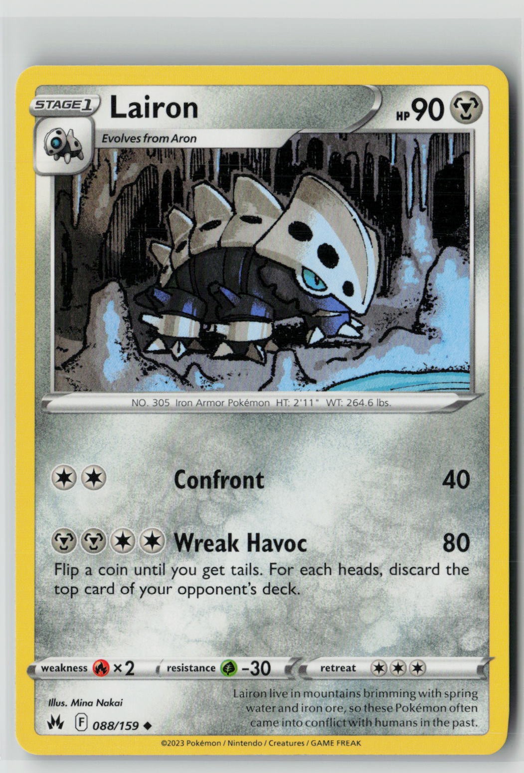 Lairon (SWSH: Crown Zenith 088/159) NM