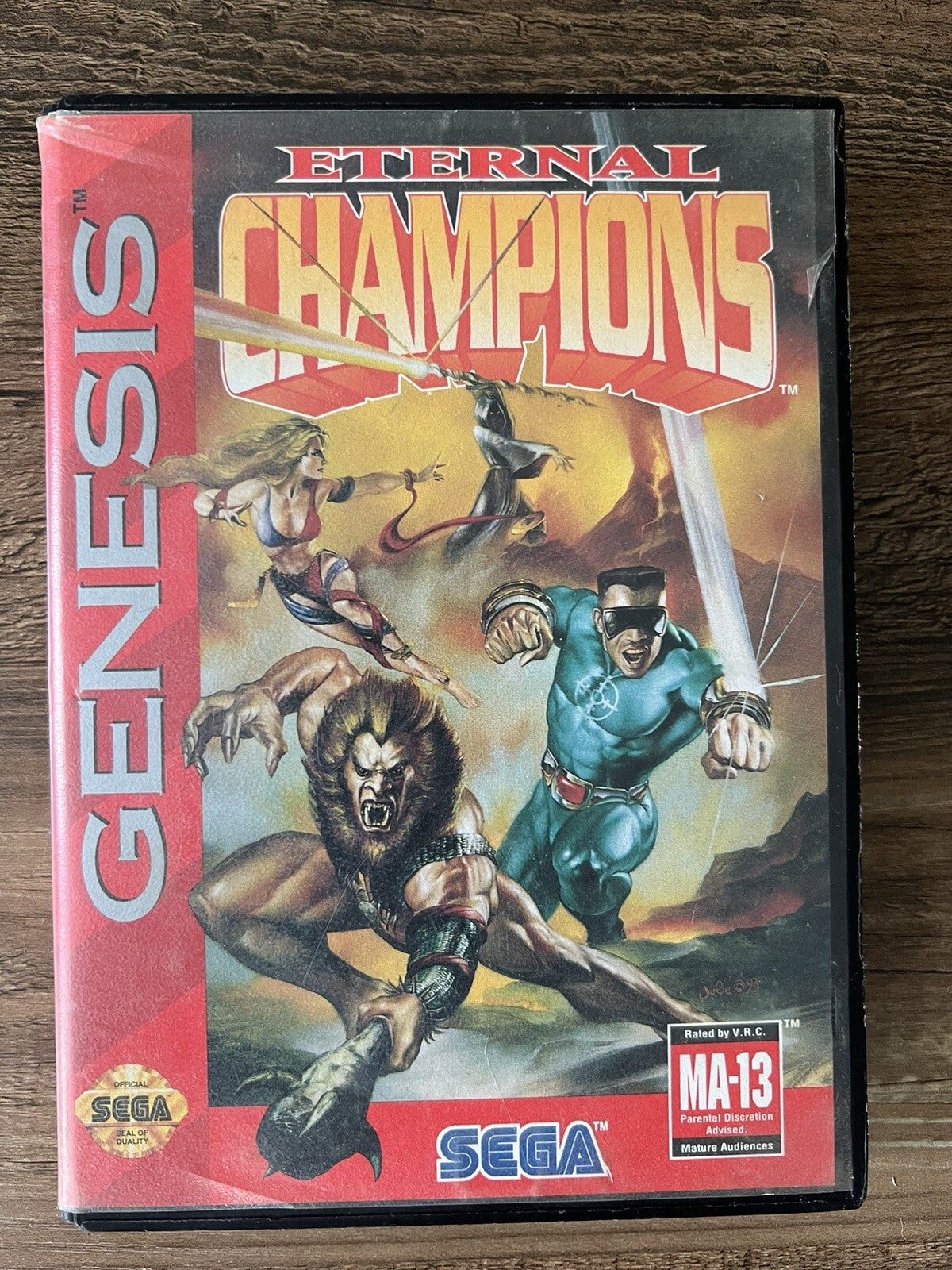 SEGA Genesis Eternal Champions 1993 Game Cartridge w/ Case & Manual CIB