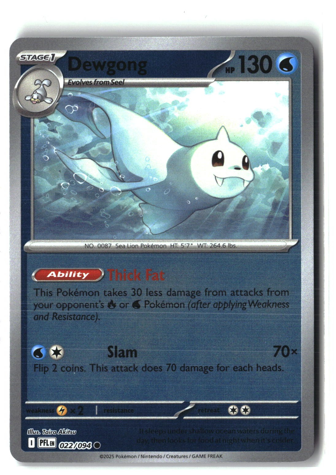 Dewgong Reverse Holofoil NM (Phantasmal Flames 022/094)