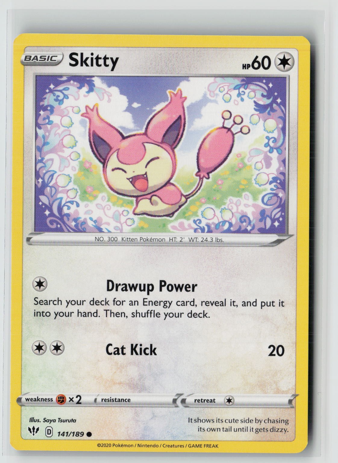 Skitty (SWSH03: Darkness Ablaze 141/189) NM