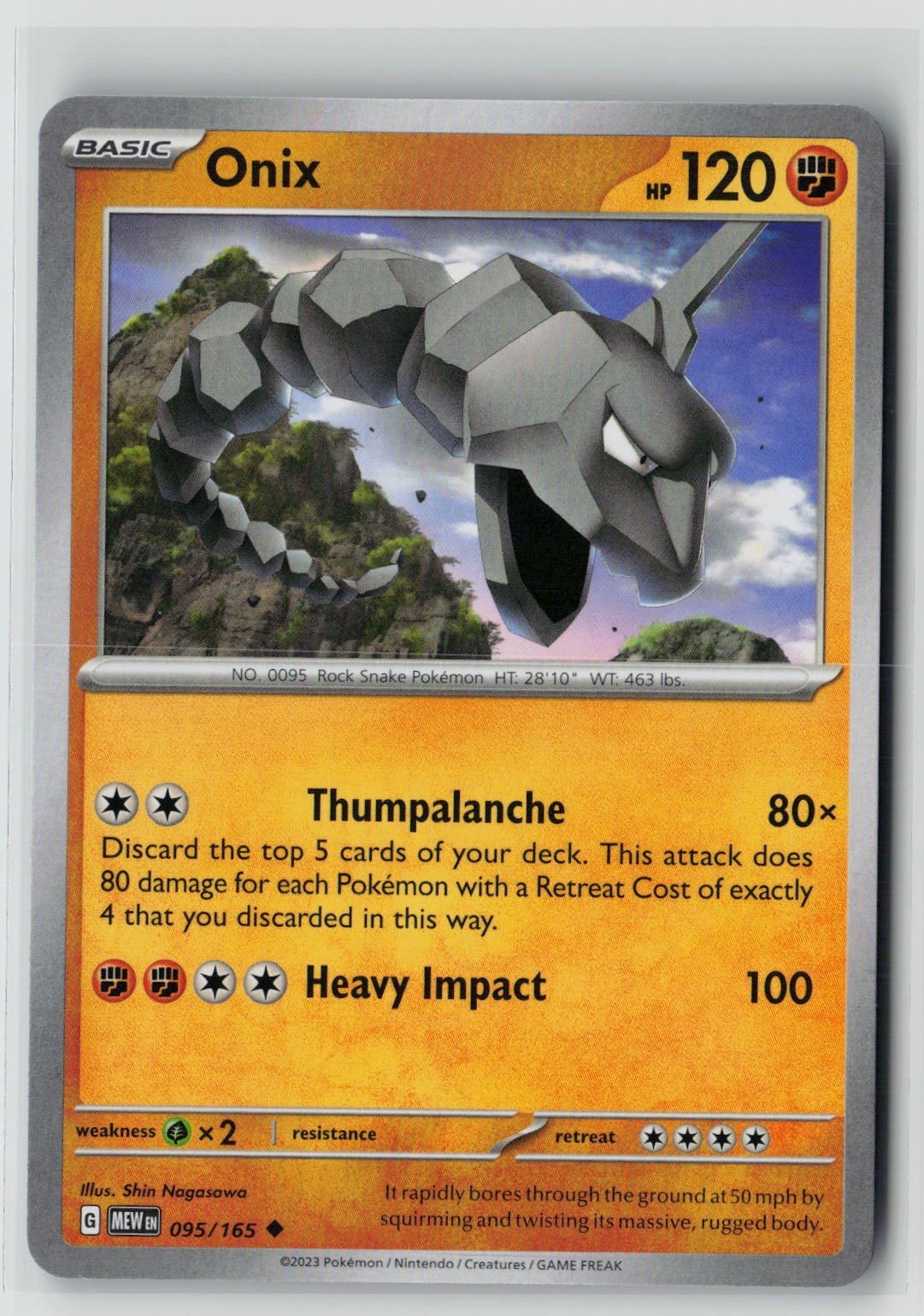 Onix (SV: Scarlet & Violet 151 095/165) NM