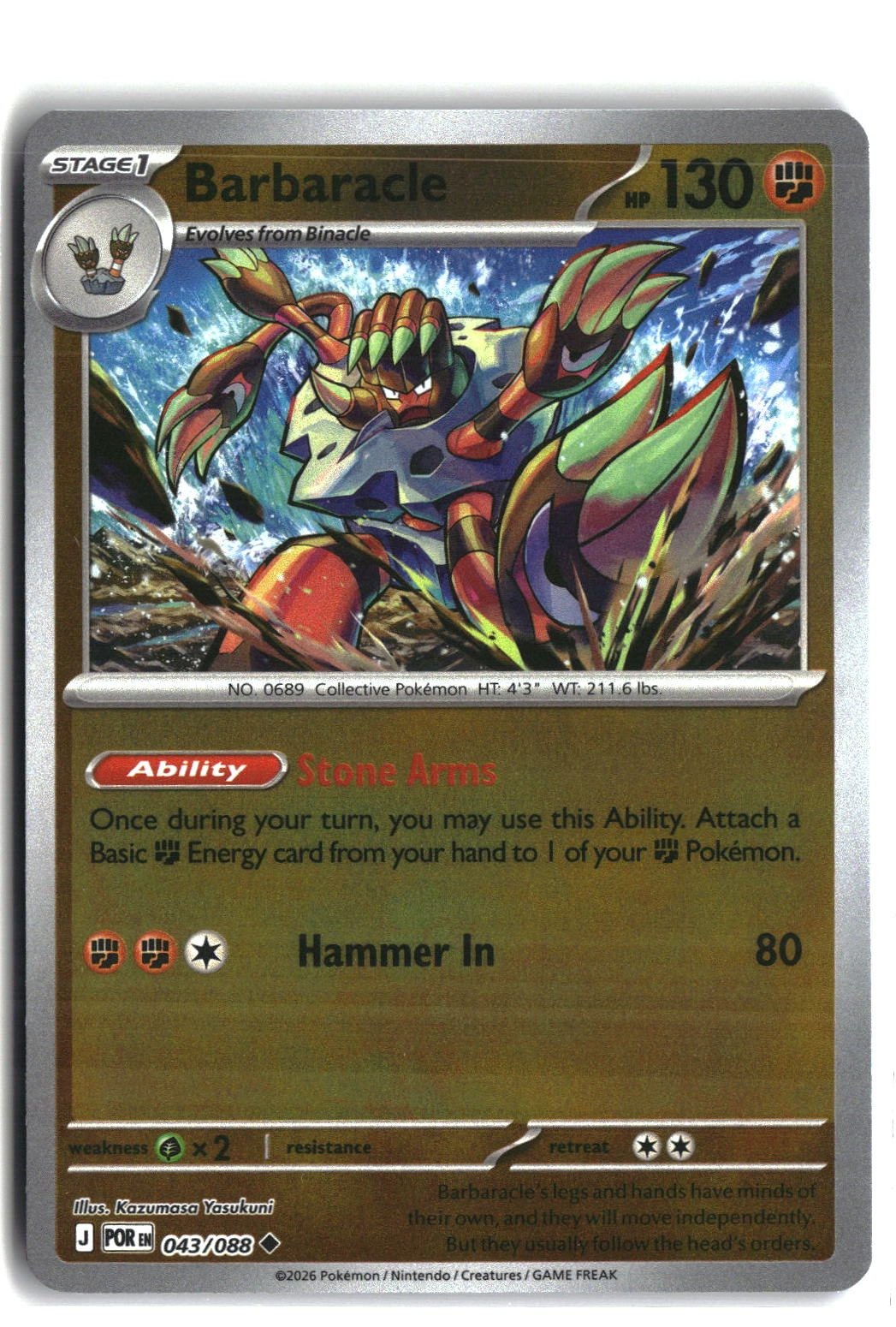 Barbaracle Reverse Holofoil NM (Perfect Order 043/088)